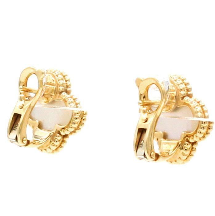 Vintage Alhambra earrings Medium White