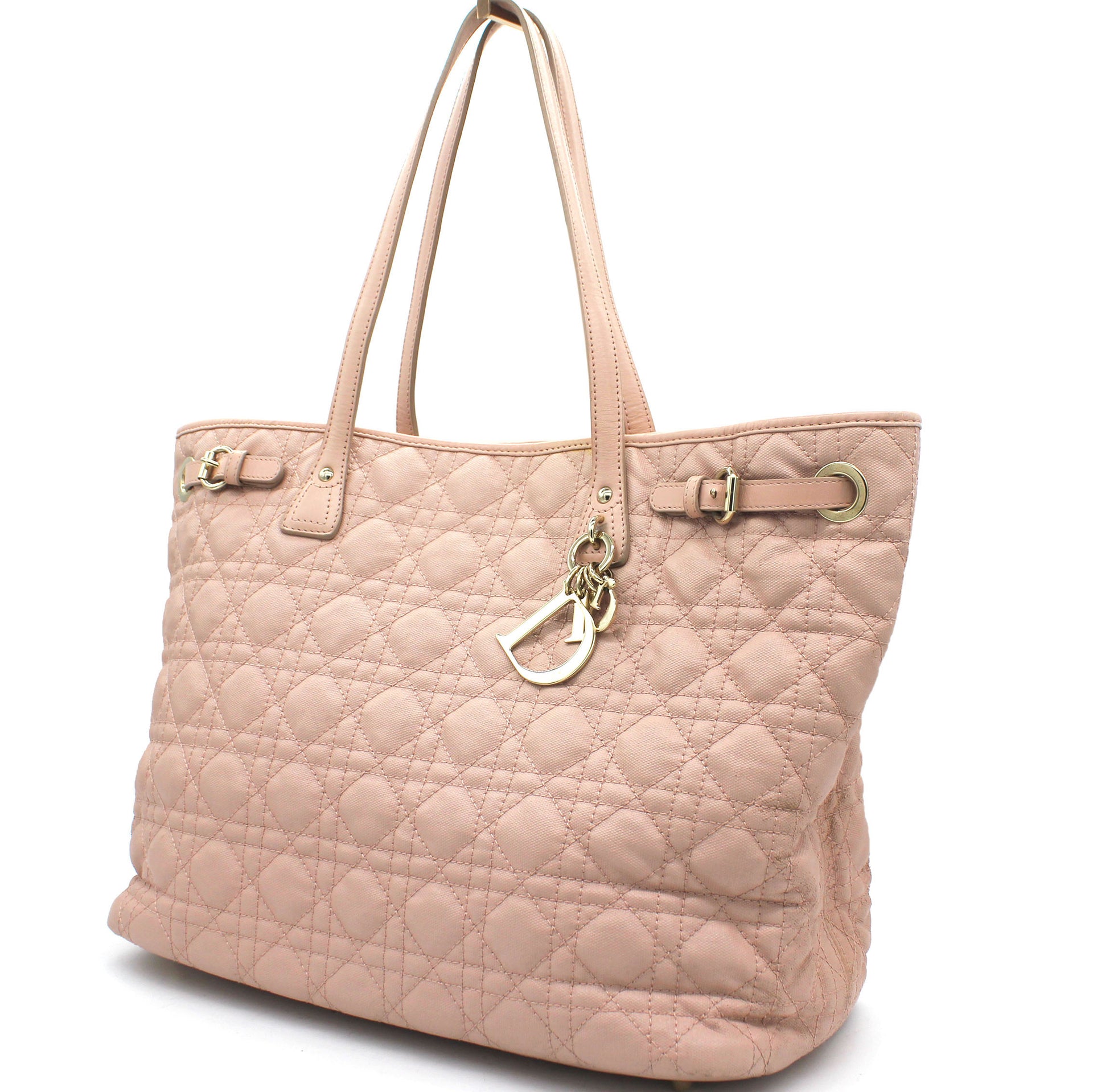 Christian Dior Pink Cannage Coated Canvas and Leather Small Panarea Tote –  STYLISHTOP