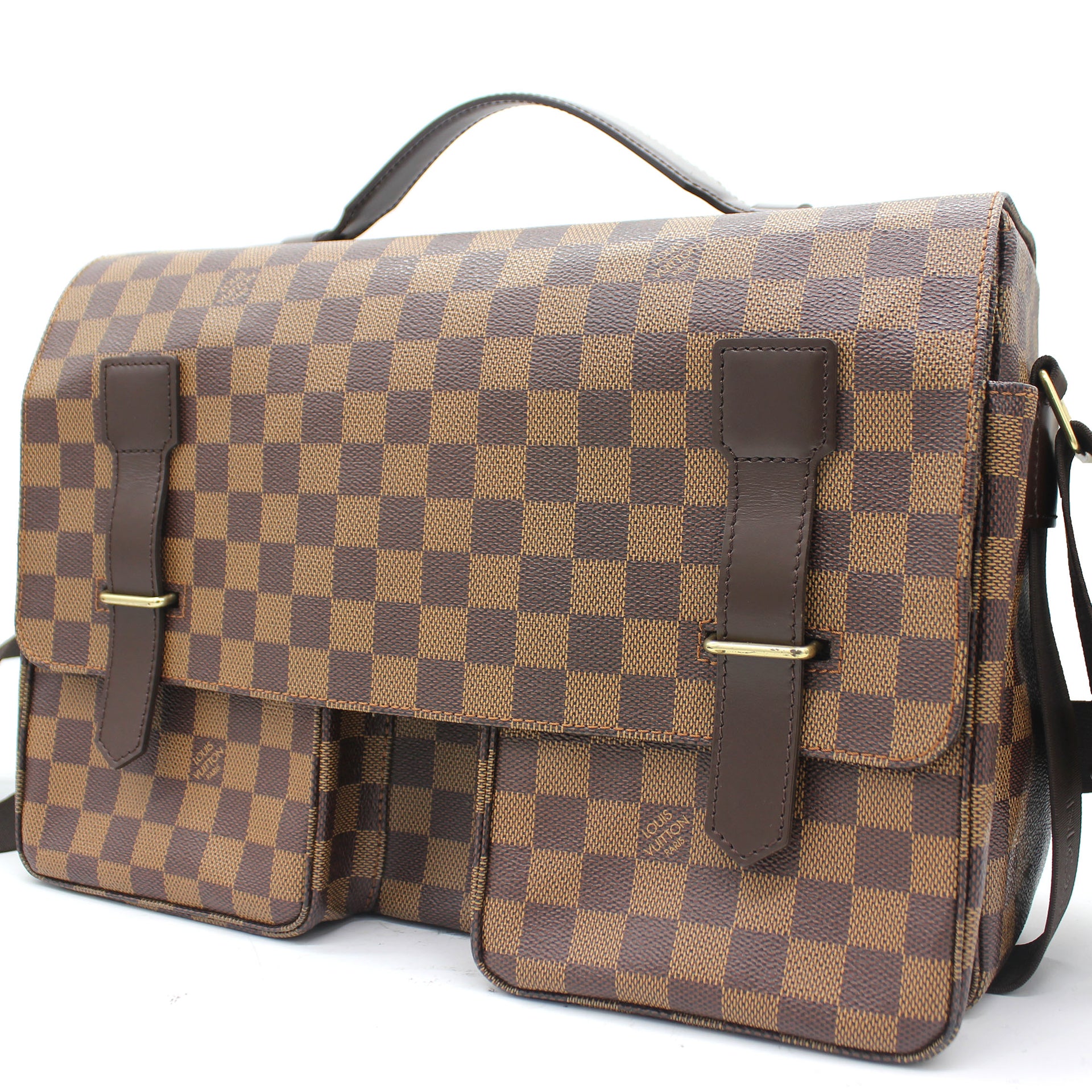 Brown Louis Vuitton Damier Ebene Broadway Crossbody Bag