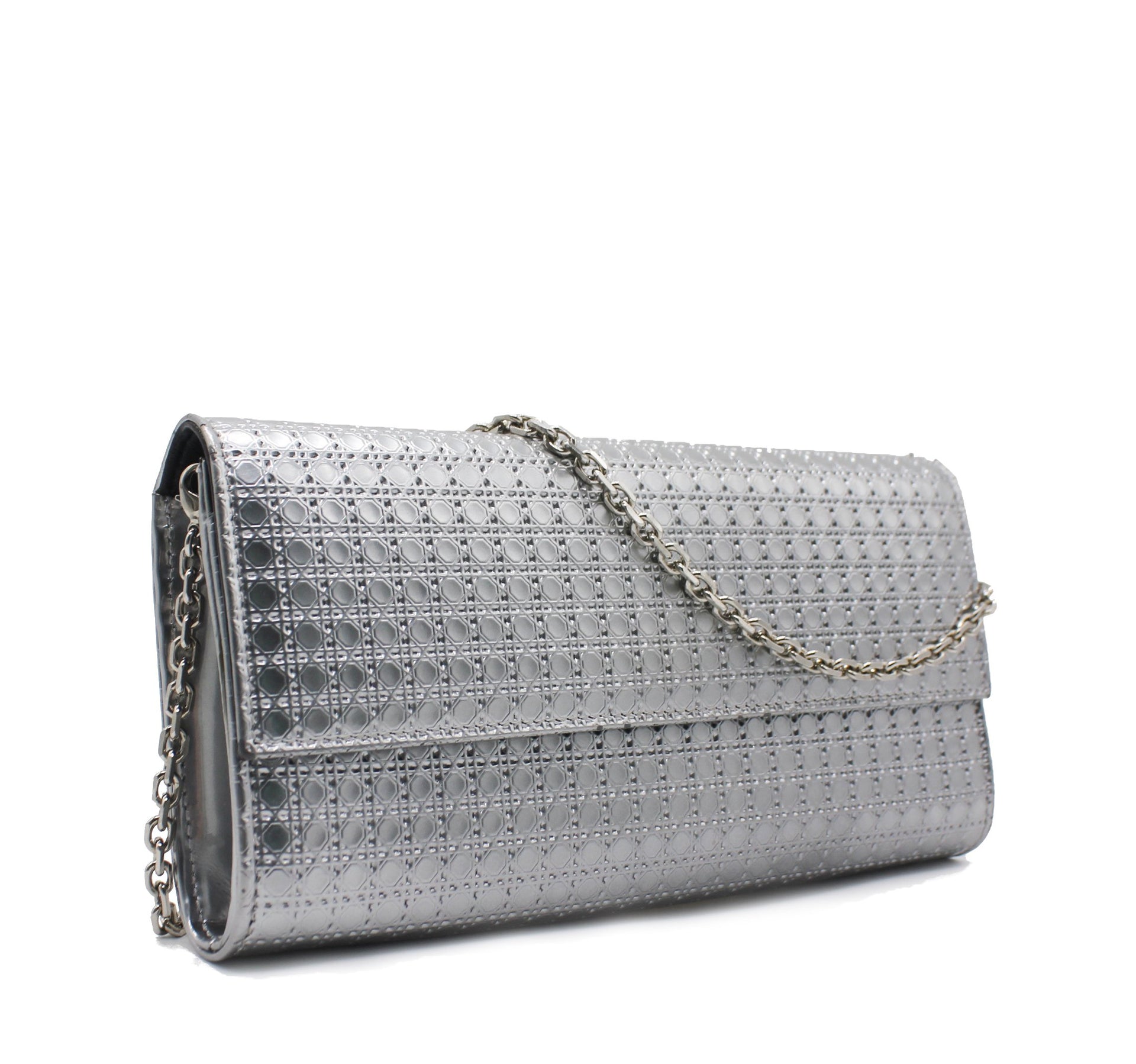 Christian Dior Croisiere Chain Wallet Micro Cannage Perforated Calfskin