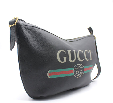 Gucci Print half-moon hobo bag