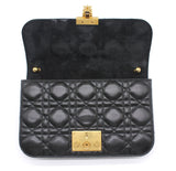 Christian Dior Dioraddcit Small Flap Bag in Black Lambskin