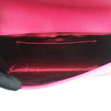 Fushia Leather Ligne Y Clutch Bag