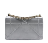 Christian Dior Lambskin Medium Diorama Flap Bag Silver