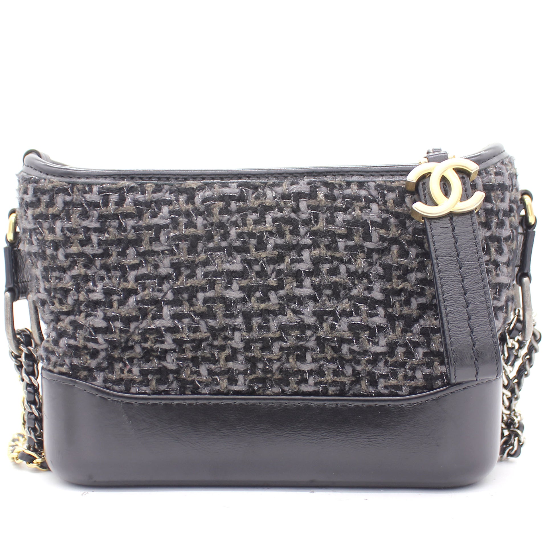 Chanel Gabrielle Small Hobo Tweed Calfskin Bag at 1stDibs