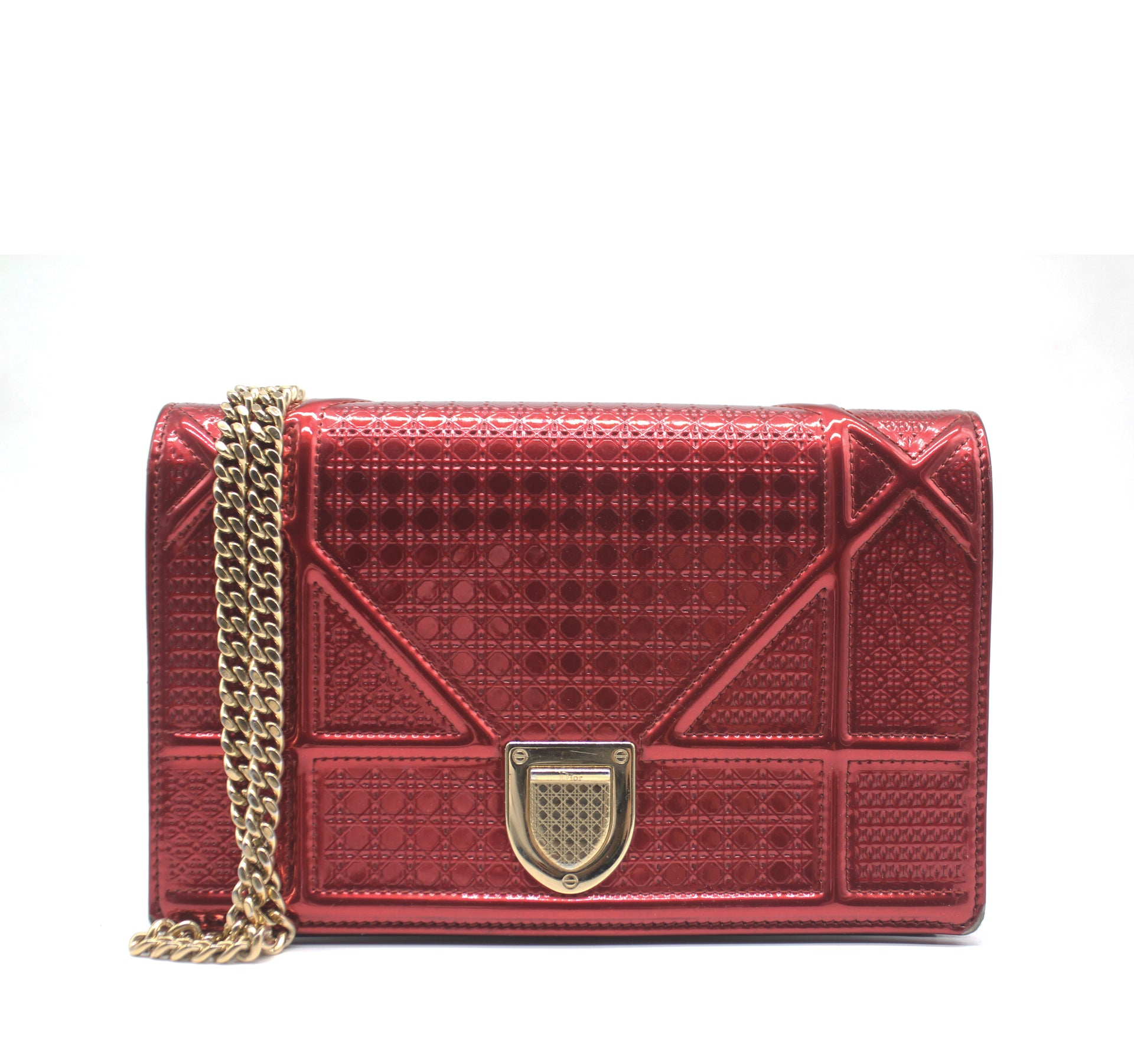 Christian Dior Micro Cannage Diorama Wallet On Chain