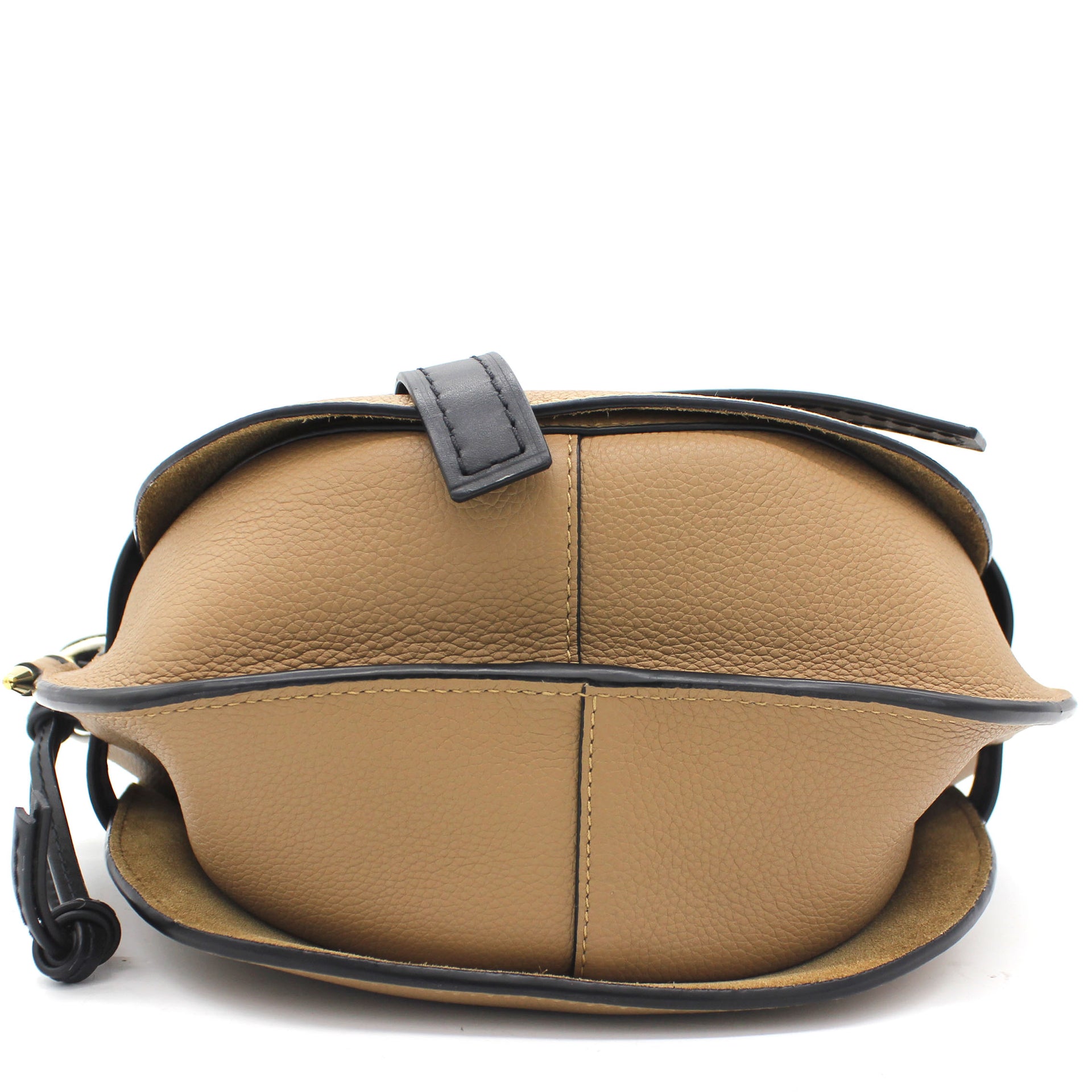 Genuine Loewe Leather Clutch Handbag With Coin Purse Beige off 