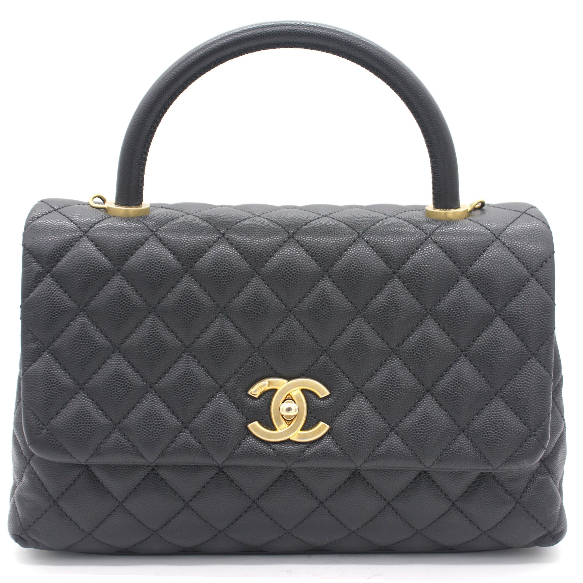 Chanel Quilted Mini Coco Handle Flap Black – STYLISHTOP
