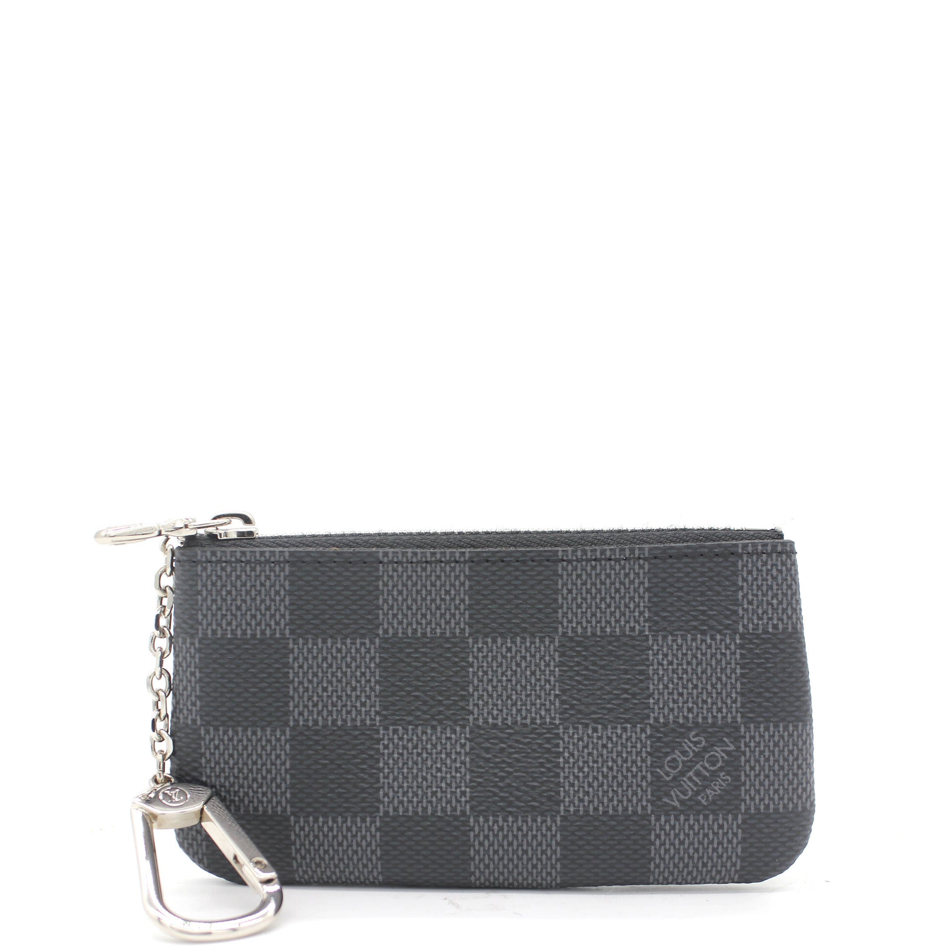 Louis Vuitton Auth Damier Graphite Porte cles Enchape Key Holder ring Bag  Charm