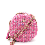 Chanel CC Tweed Fabric Round Clutch With Chain – STYLISHTOP