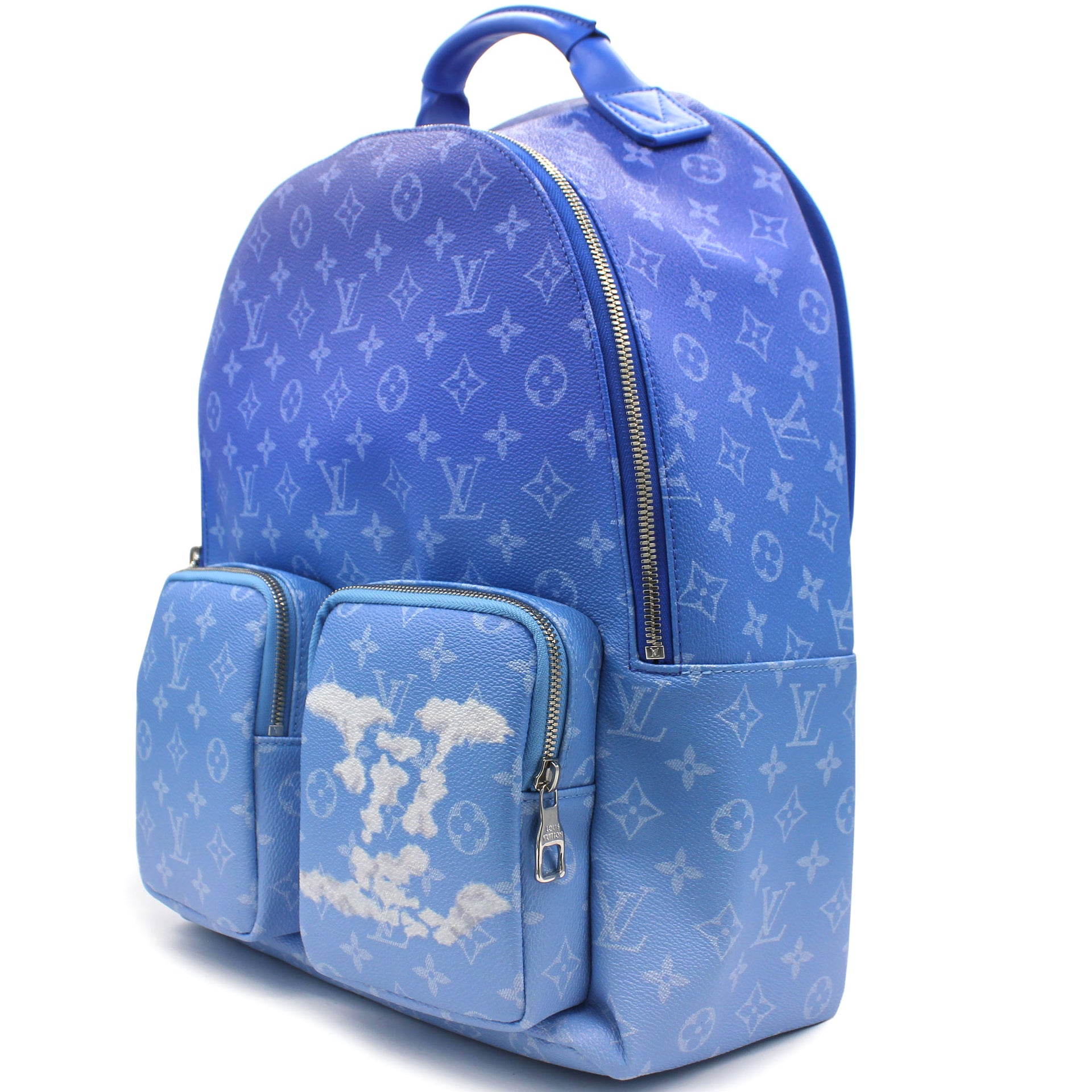 Louis Vuitton Backpack Multi Pocket Clouds Monogram Blue