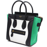 Medium Micro Luggage Green Beige Bag