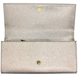 Cassandre Metallic Logo Clutch Bag