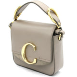 C Mini bag in shiny & suede calfskin