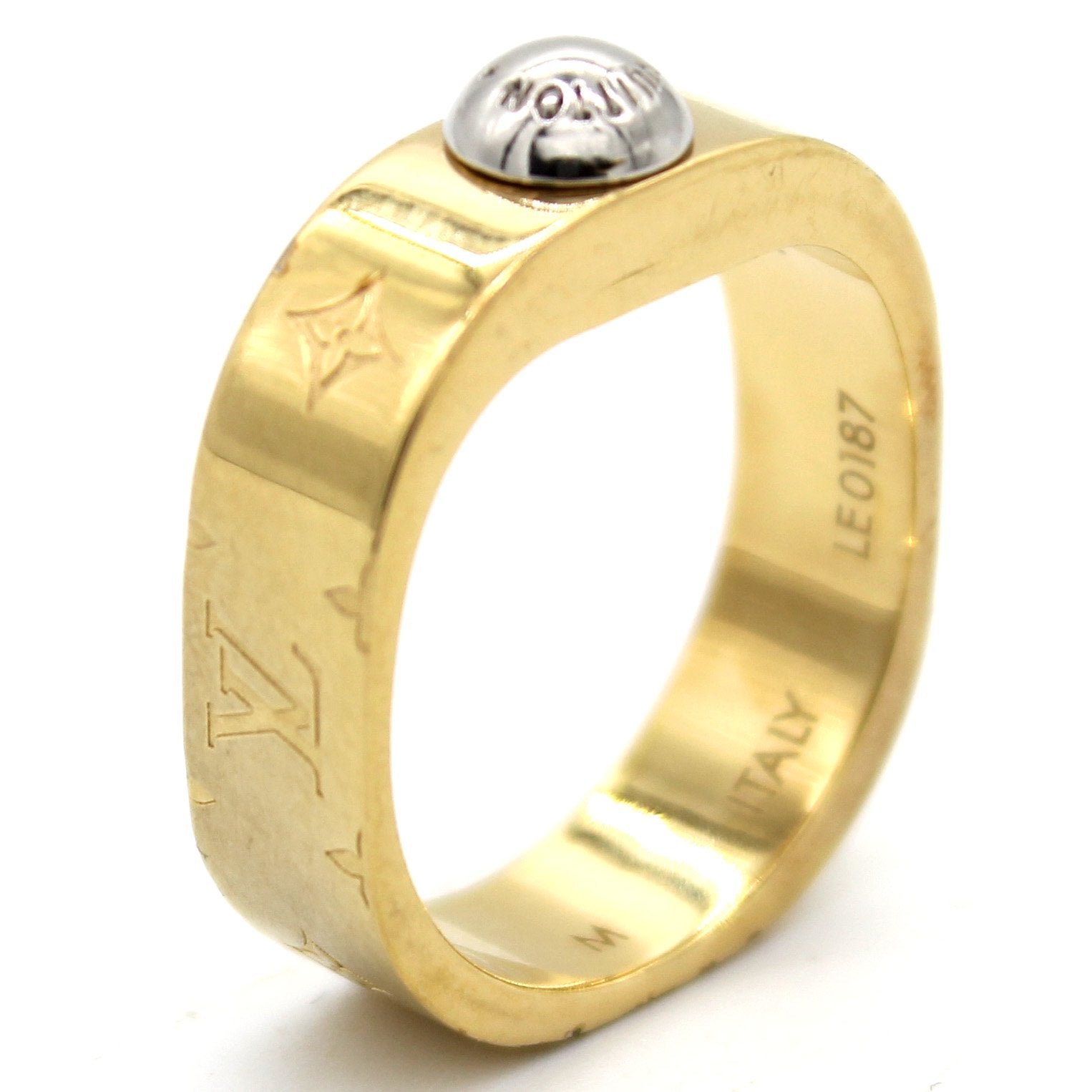 Louis Vuitton Nanogram Ring M Gold 303618