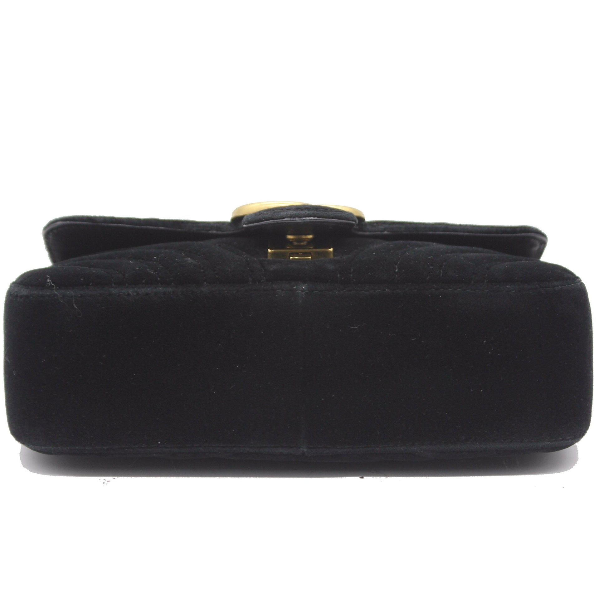 Marmont Matelassé Mini Velvet Black Bag