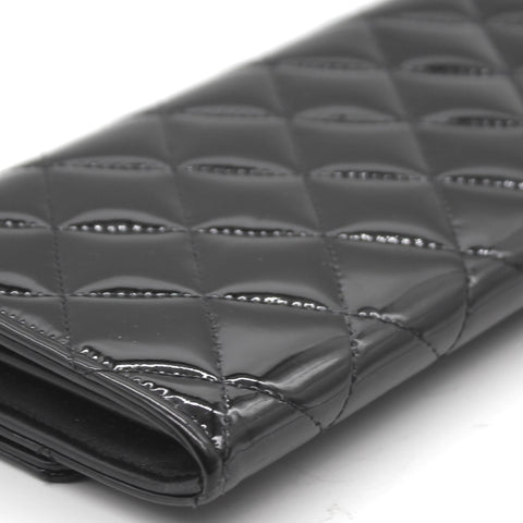 L-Yen Wallet Quilted Patent Leather Wallet