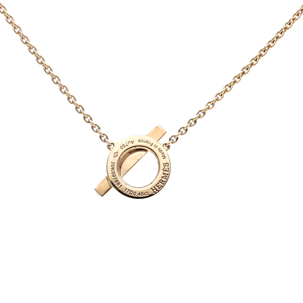 18K Rose Gold Diamond Finesse Pendant Necklace