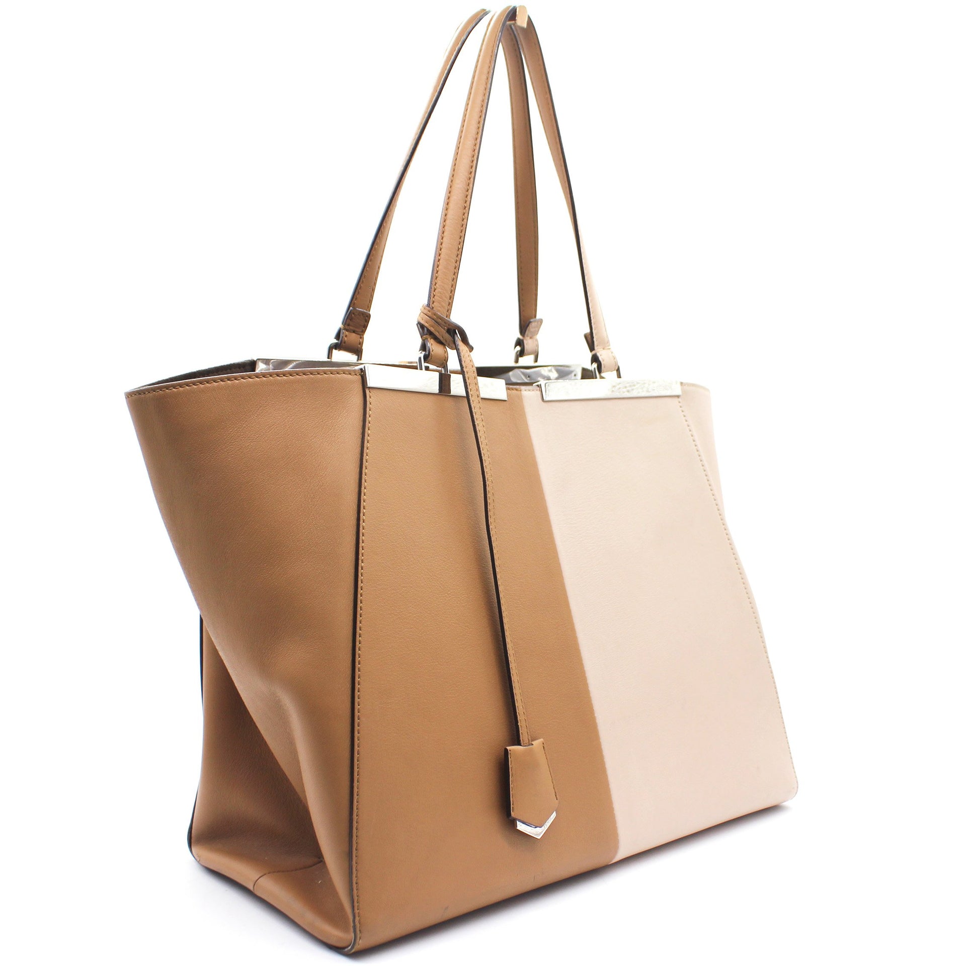 Bi Color Leather Large 3Jours Tote