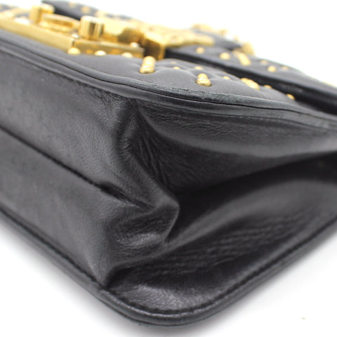 Dioraddict Studded Mini Flap Bag In Black