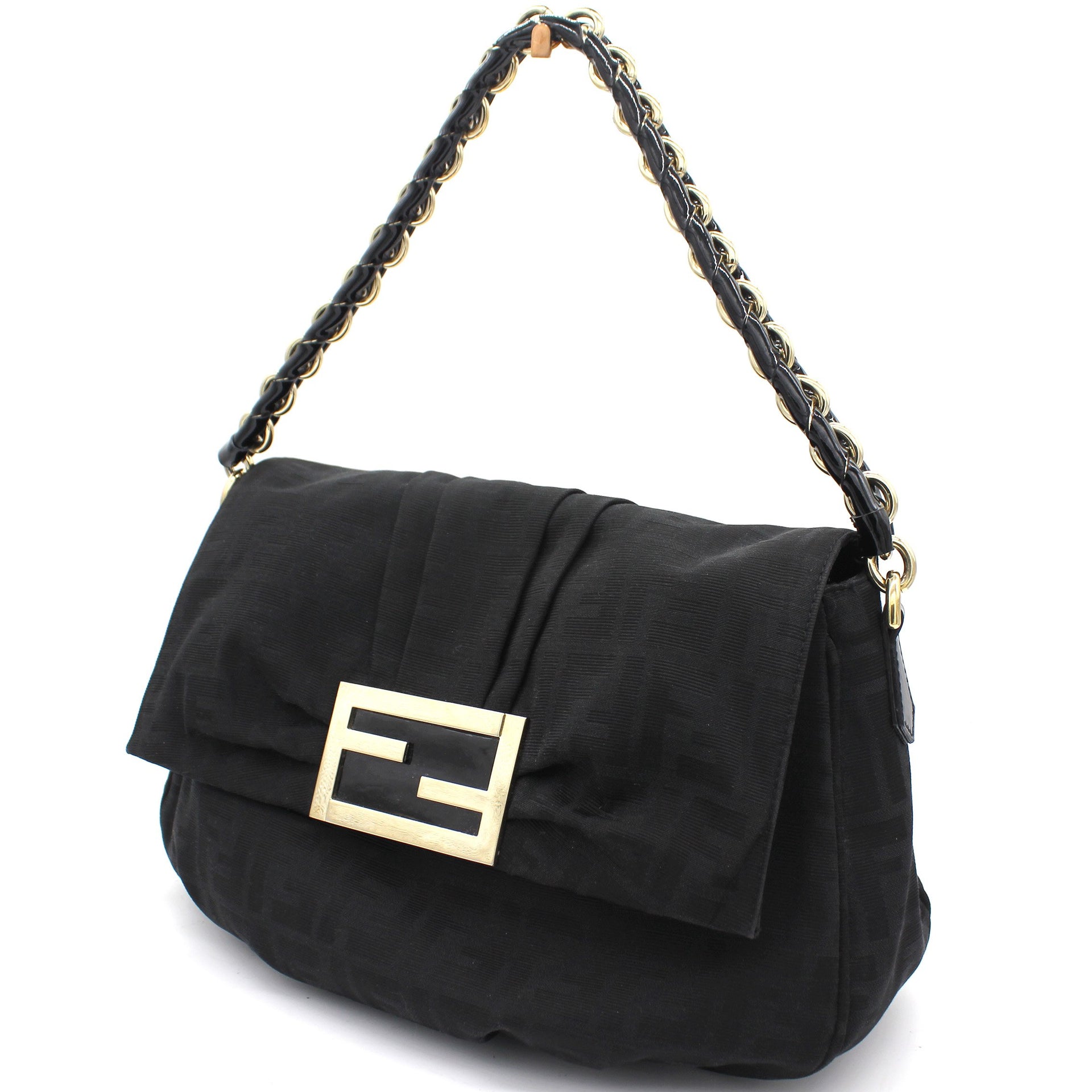 Black Zucca Mia Flap Shoulder Bag