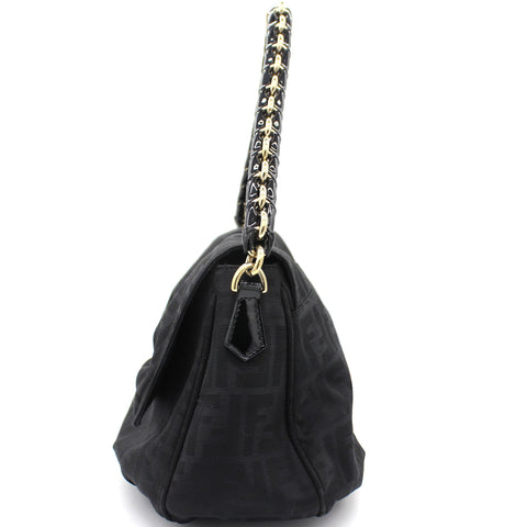 Black Zucca Mia Flap Shoulder Bag