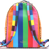 Garavani 1973 Chevron Rockstud Rainbow Calfskin Backpack