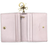 Lady Dior Lotus-Colored Cannage Lambskin Compact Wallet