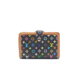 Louis Vuitton Wallet Black Monogram Multicolor