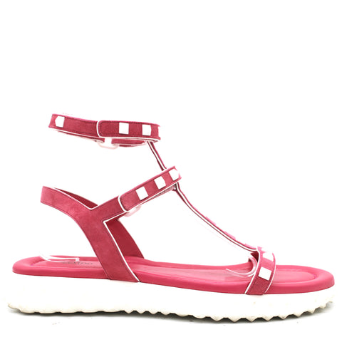 Rockstuds Velcro Hot Pink Sandals 37.5
