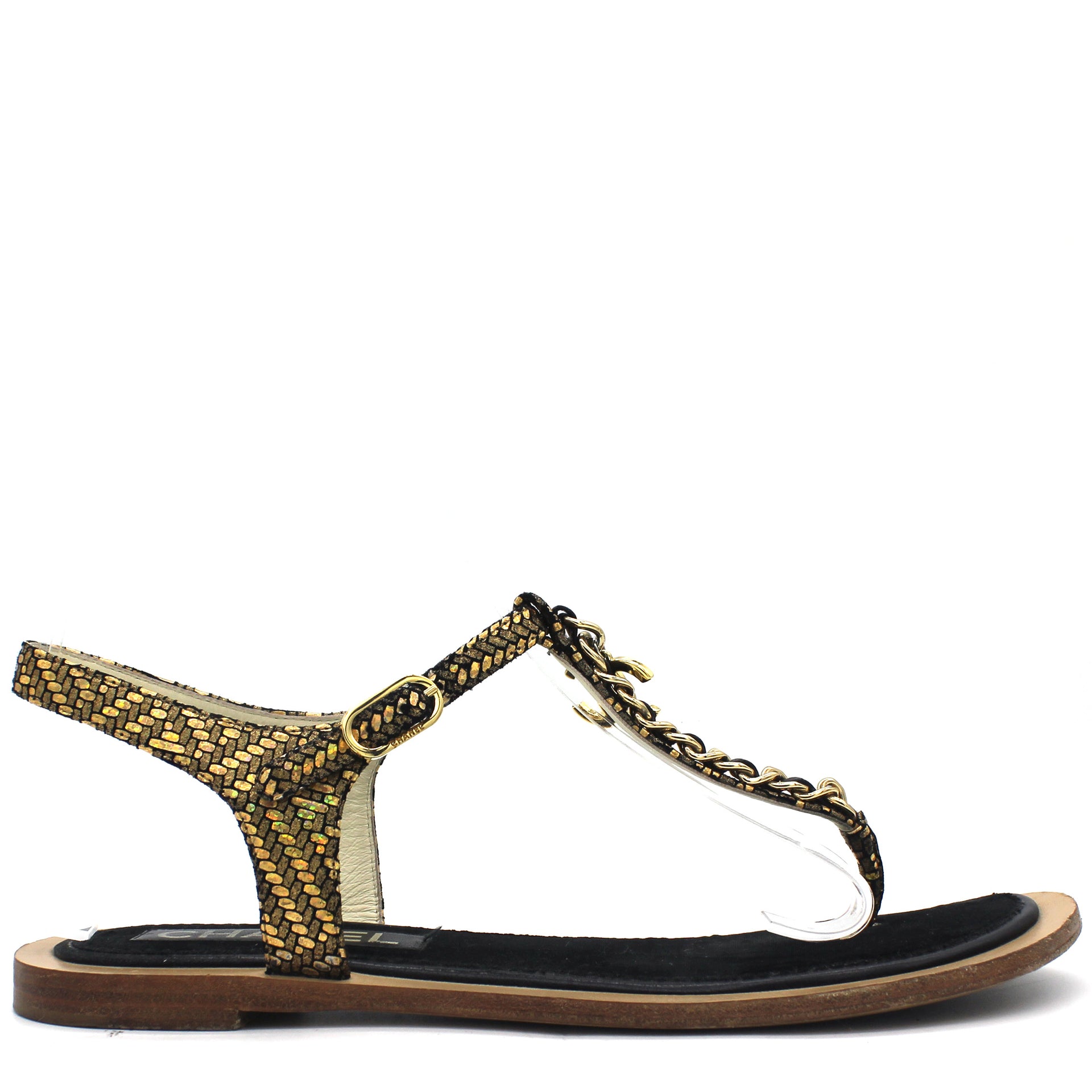 Chain CC Thong Sandals 37