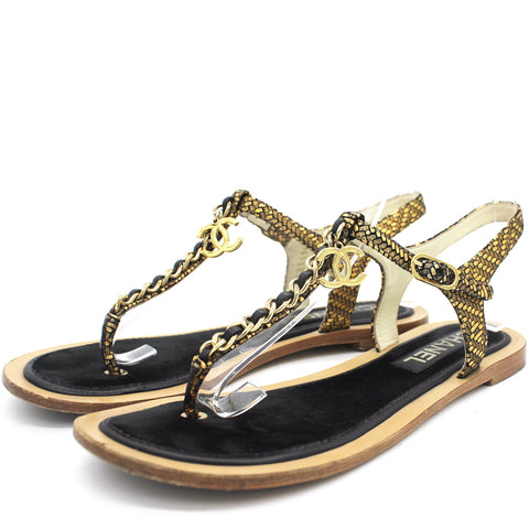 Chain CC Thong Sandals 37