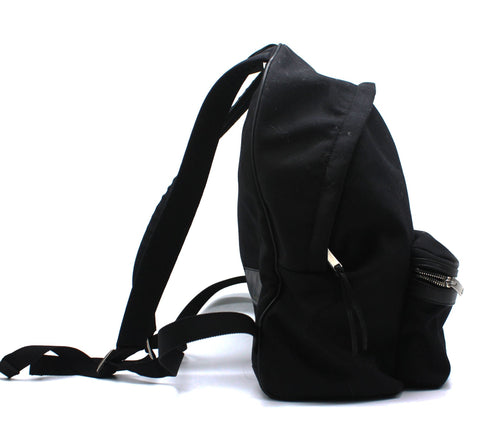 Saint Laurent City Backpack in Black Nylon Canvas and Leather