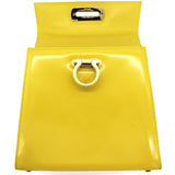 Yellow Patent Leather Kelly Top Handle Bag