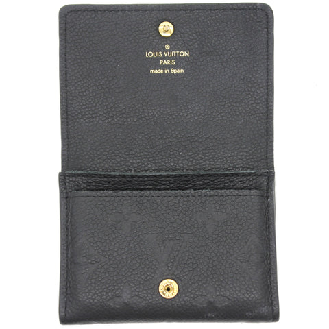 Louis Vuitton Black Monogram Empreinte Business Card Holder Wallet   Yoogis Closet
