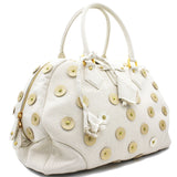Limited Edition Beige Canvas Polka Dots Fleurs Tinkerbell Bag