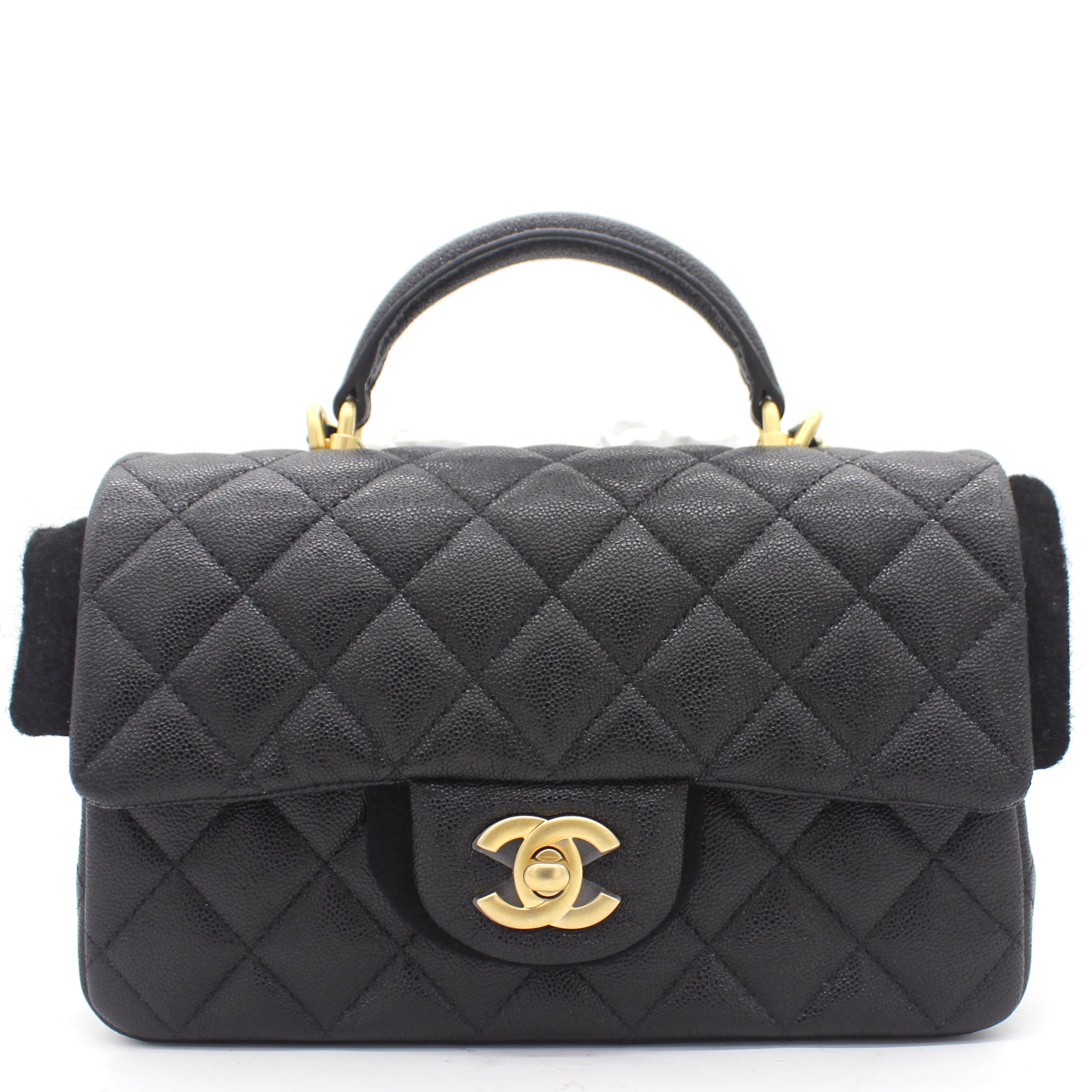 flap bag with top handle chanel price