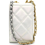 Phone Holder Chanel 19 Pearly White Calfskin