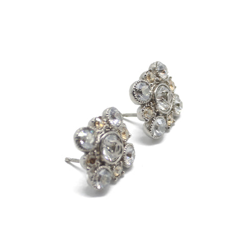 Chanel Crystal Flower Earrings