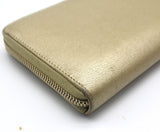 Gucci Gold Betty Leather Zip Around Winterlocking Wallet