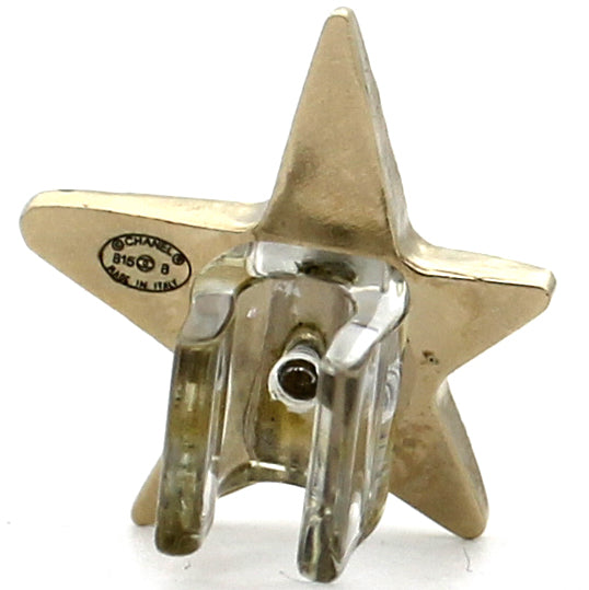 Swarovski Crystal CC Star Earphone Charms Gold