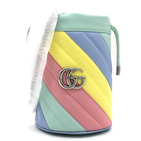 Mini GG Marmont 2.0 Leather Bucket Bag