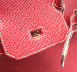 Hermes Red Epsom Leather Birkin 30