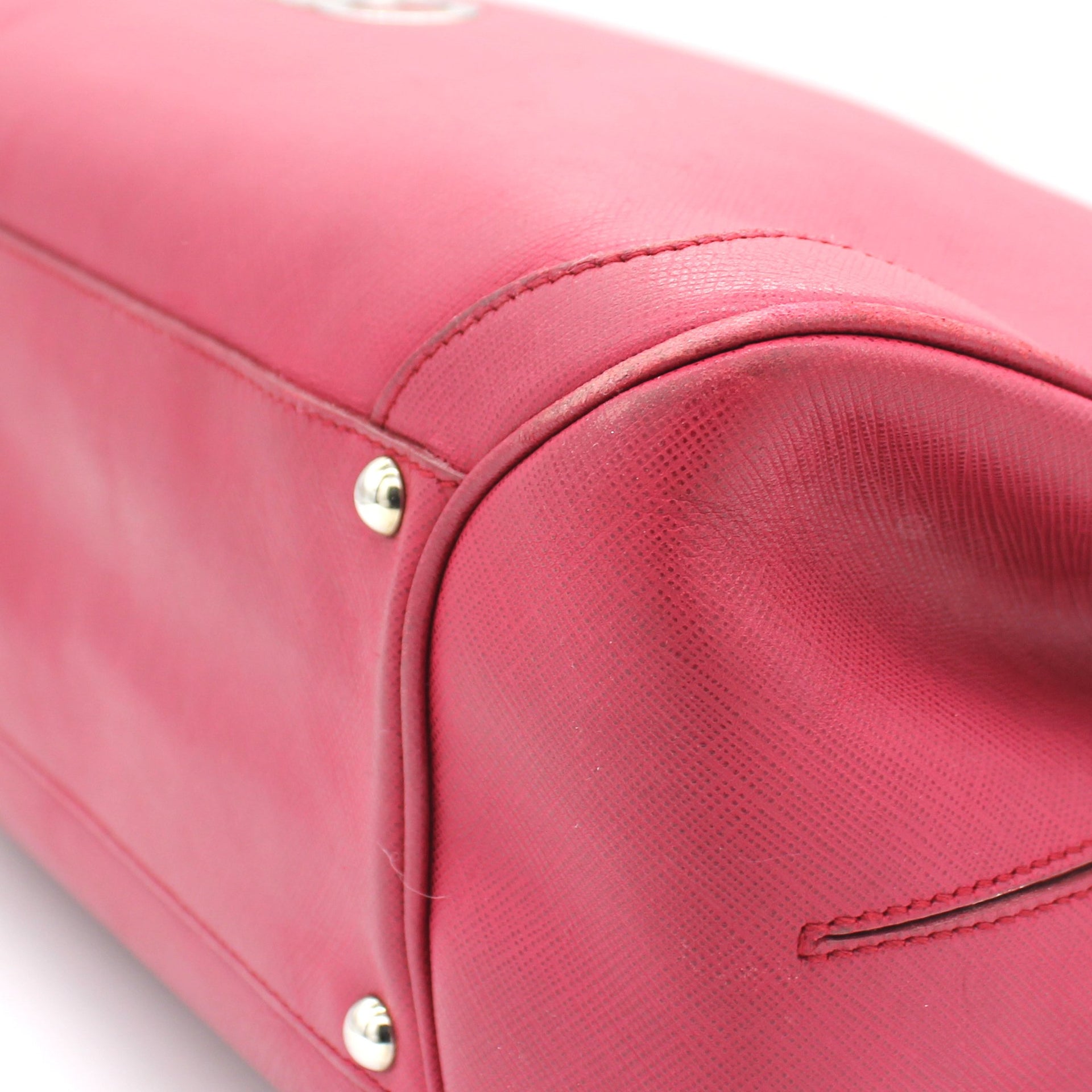Pink Leather Tote