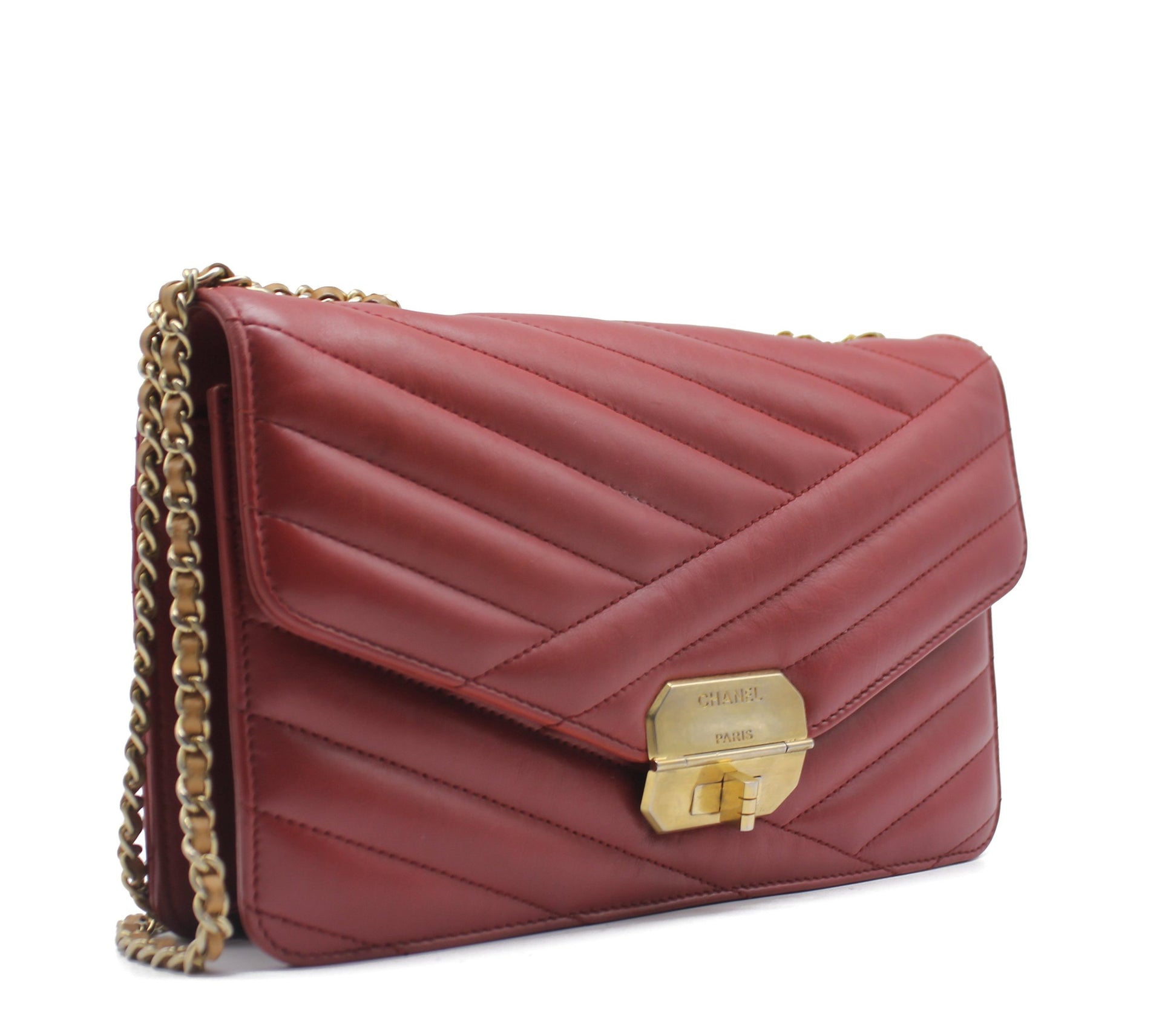 Chanel Gabrielle Flap Bag Chevron Leather