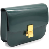 Medium Classic Box Bag Patent Leather Green