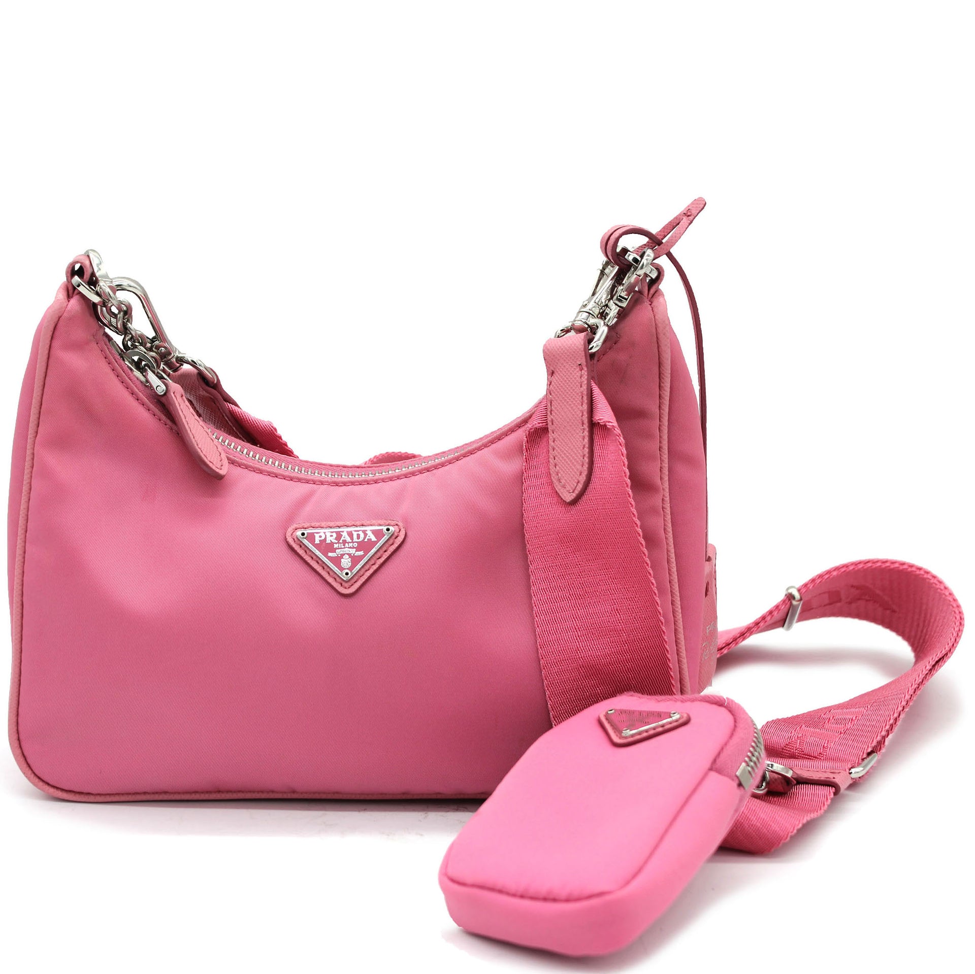 Prada Re-Edition 2005 Pink Nylon Bag – STYLISHTOP