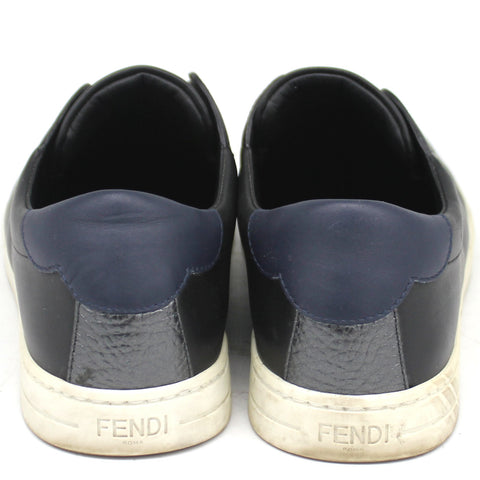 Logo-Woven stretch-knit and leather slip-on sneakers Black 36