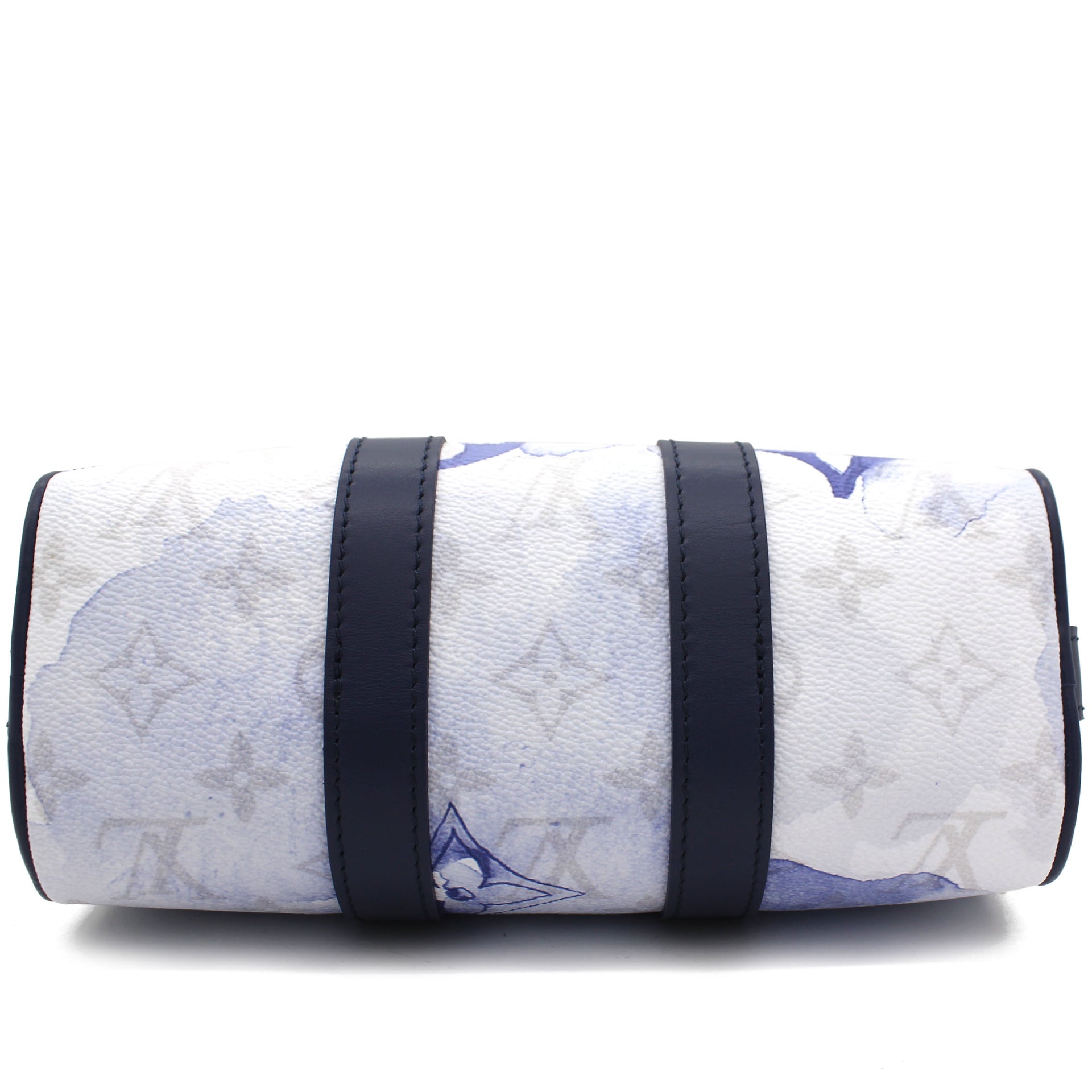 Louis Vuitton Blue Monogram Watercolor Keepall XS White Leather Cloth  Pony-style calfskin ref.567548 - Joli Closet