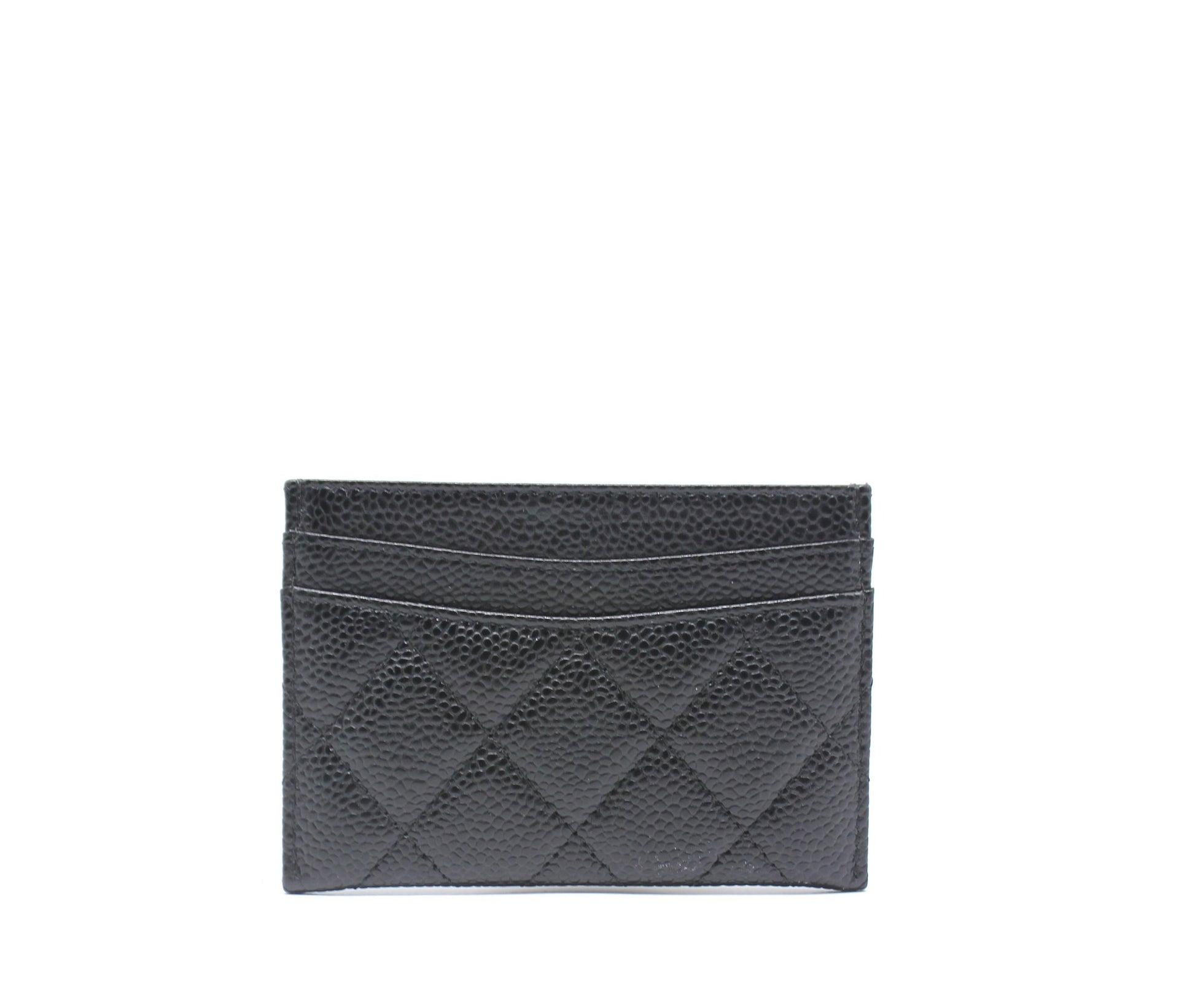 CHANEL Caviar Quilted CC Zip Card Holder Black | FASHIONPHILE